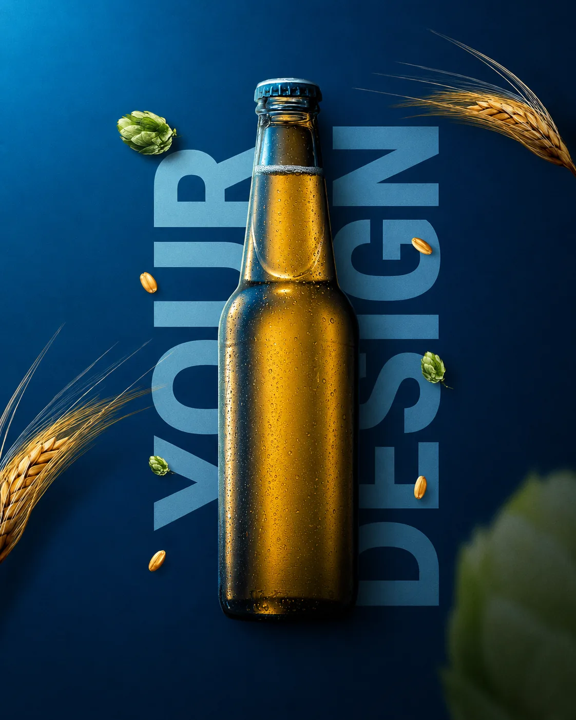 Beer bottle ad