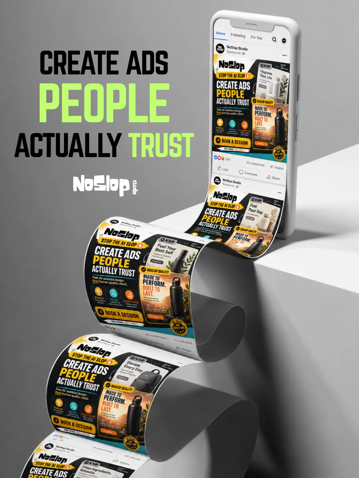 Same ad rebuilt in Canva with human judgment
